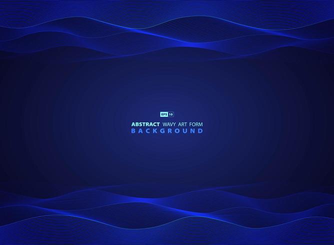 Blue technology wavy design of modern artwork vector