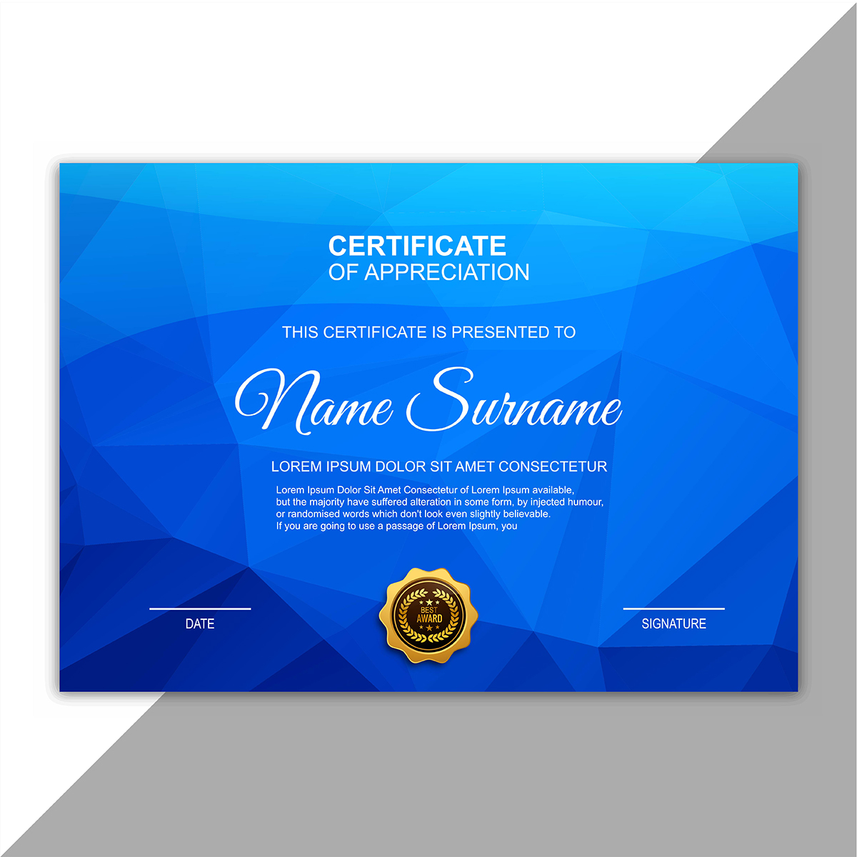 Modern certificate template polygon 679941 - Download Free Vectors