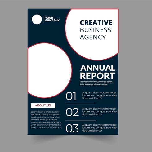 Circle Creative Annual Report Business Template vector