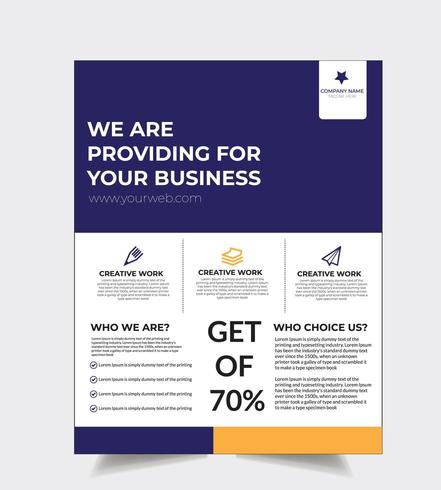 Corporate Flyer Design Colored vector