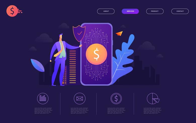 Transfer wallet Informational Banner vector