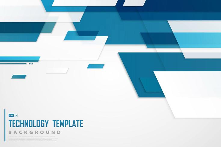 Blue tech overlapping template design of the future vector