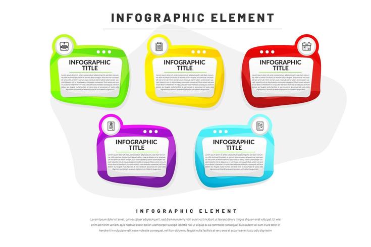 Elementos de infografía empresarial vector