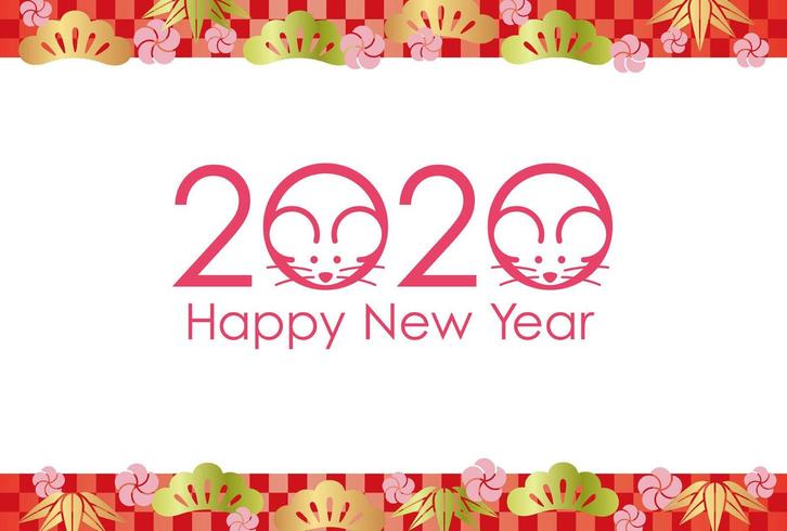 2020 - the Year of the Rat  vector
