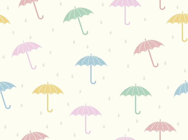 Seamless umbrellas pattern  vector