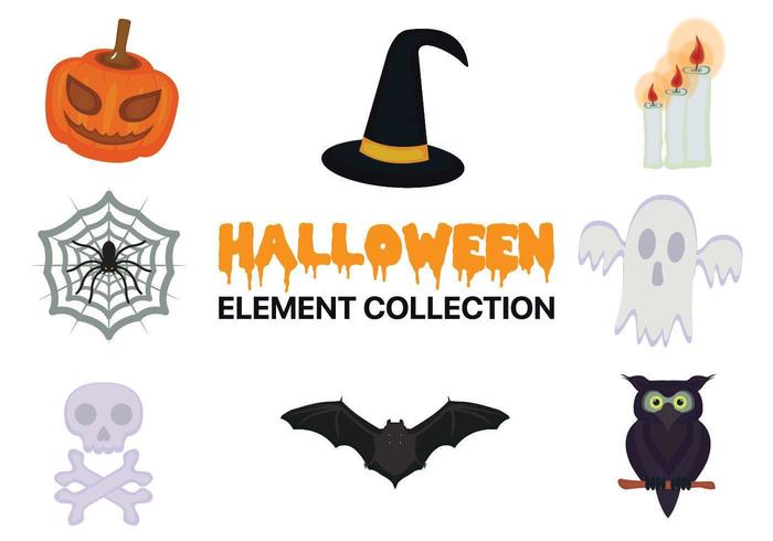 Colección de elementos de Halloween vector