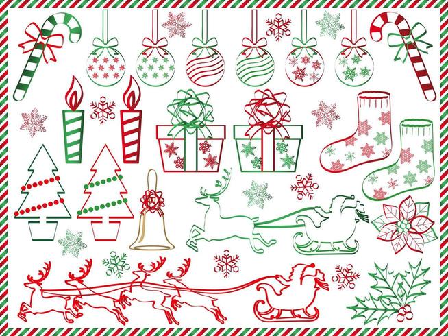 Christmas  elements set  vector
