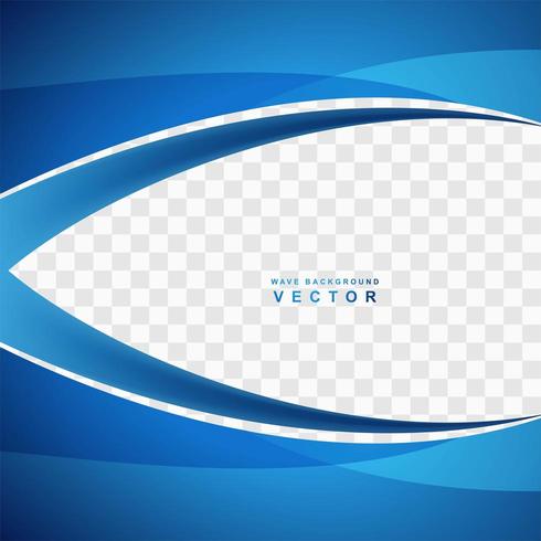 Abstract blue wave transparent background vector