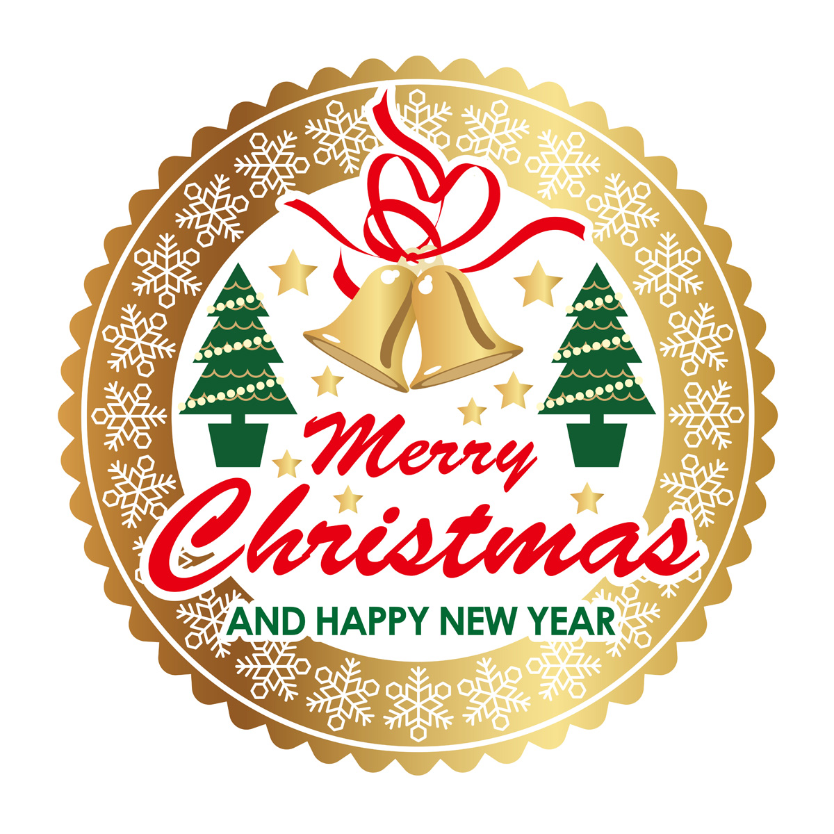 Christmas emblem or badge 680268 Vector Art at Vecteezy