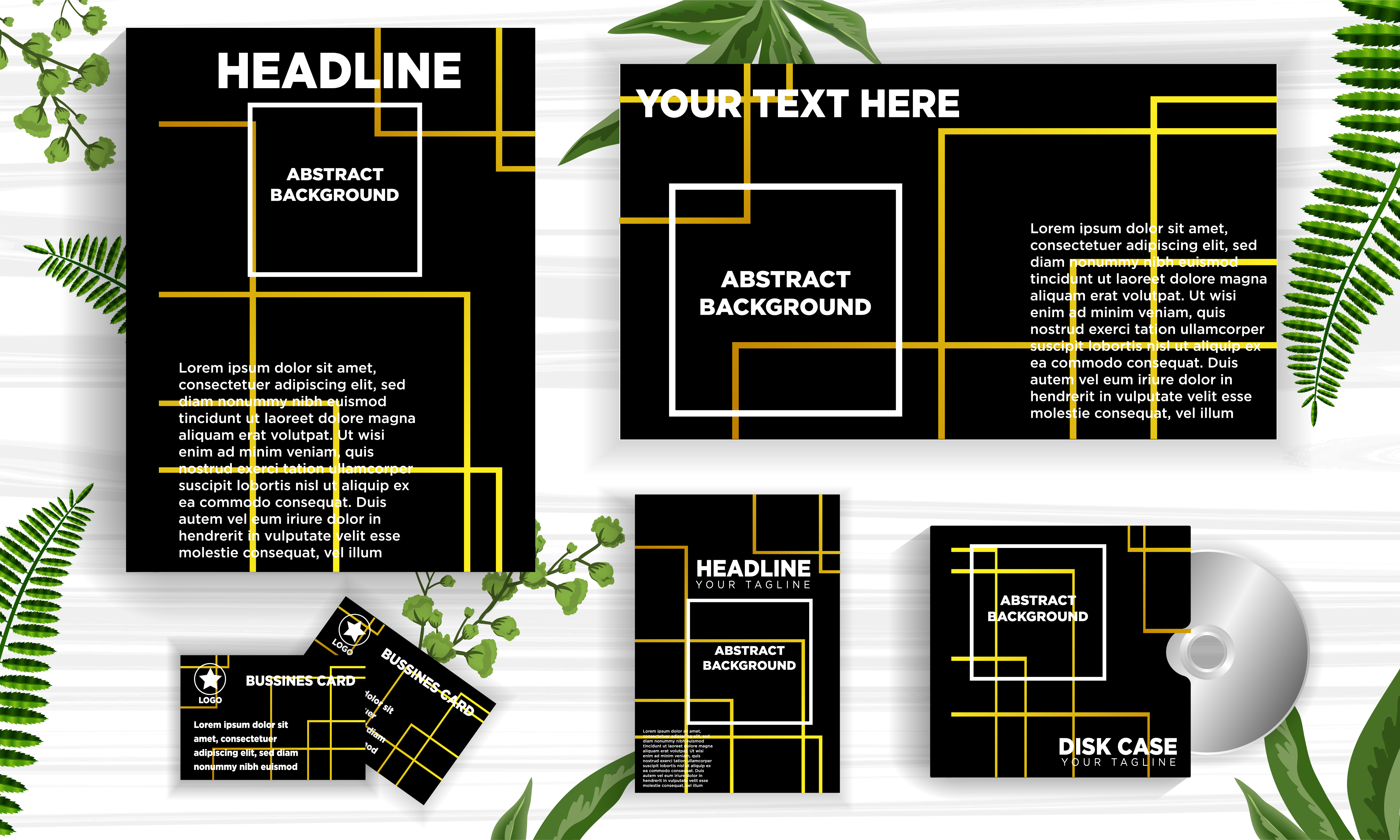 Abstract Line design banner web template set 680290 Vector Art at Vecteezy