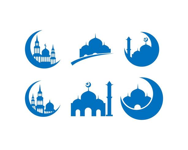 Ramadhan kareem icon set vector