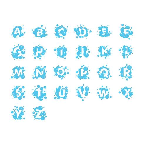 Bubble alphabet collection set graphic design template vector