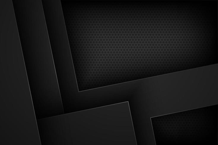 Black angled layered geometric shapes background   vector