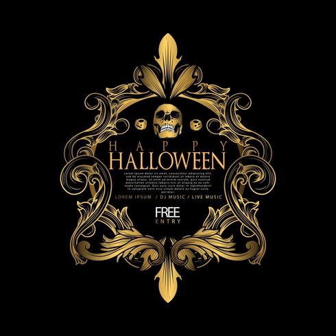 halloween luxury party vector