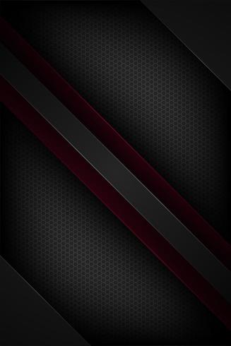 Black and red abstract geometric paper concept vector