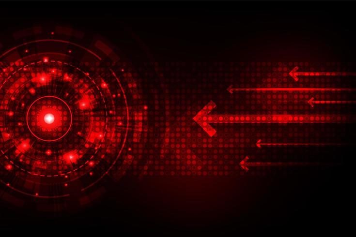 Glowing red fast digital tech concept  vector