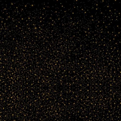 Gold glitter texture on black background vector