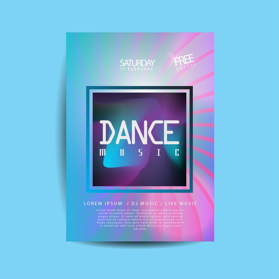 electronic dance music flyer vector
