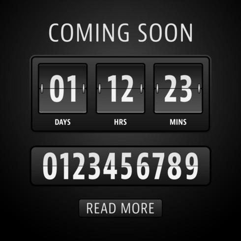 Countdown timer template vector