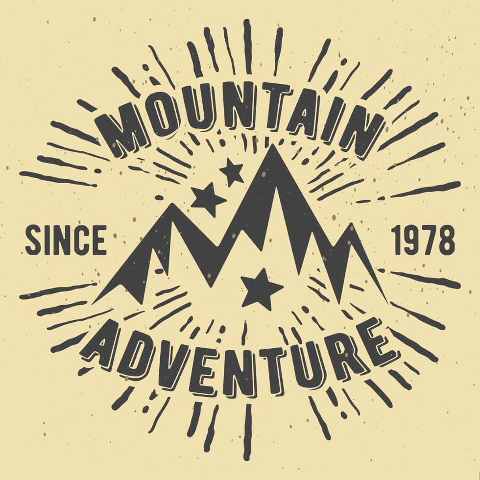 Mountain adventure vintage stamp 680612 Vector Art at Vecteezy