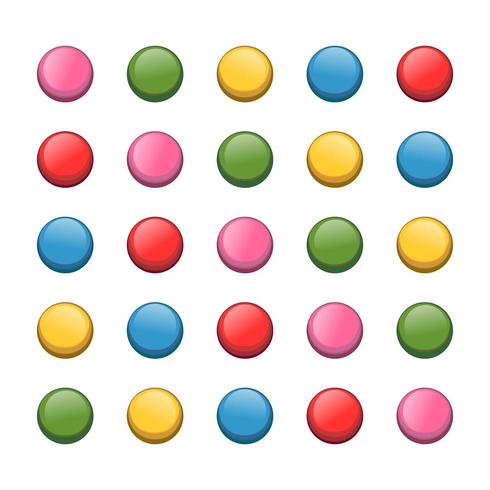 Colored push pin vector