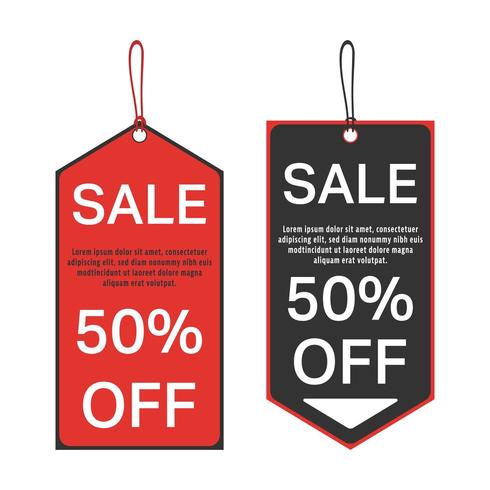 Sale tag template vector