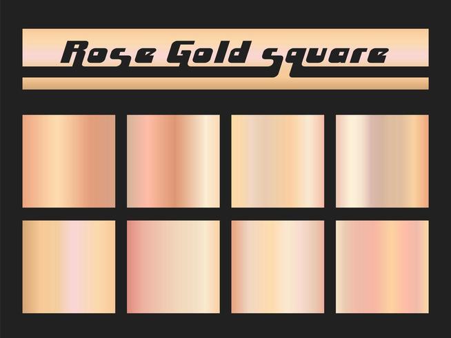 Rose gold gradient square vector