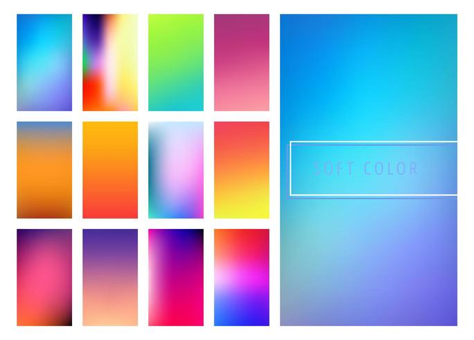Multicolor Soft gradients background vector
