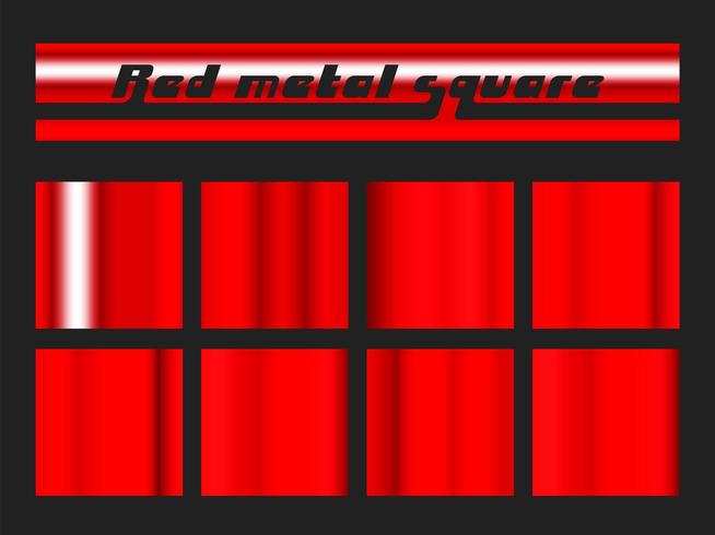 Red gradient square set vector