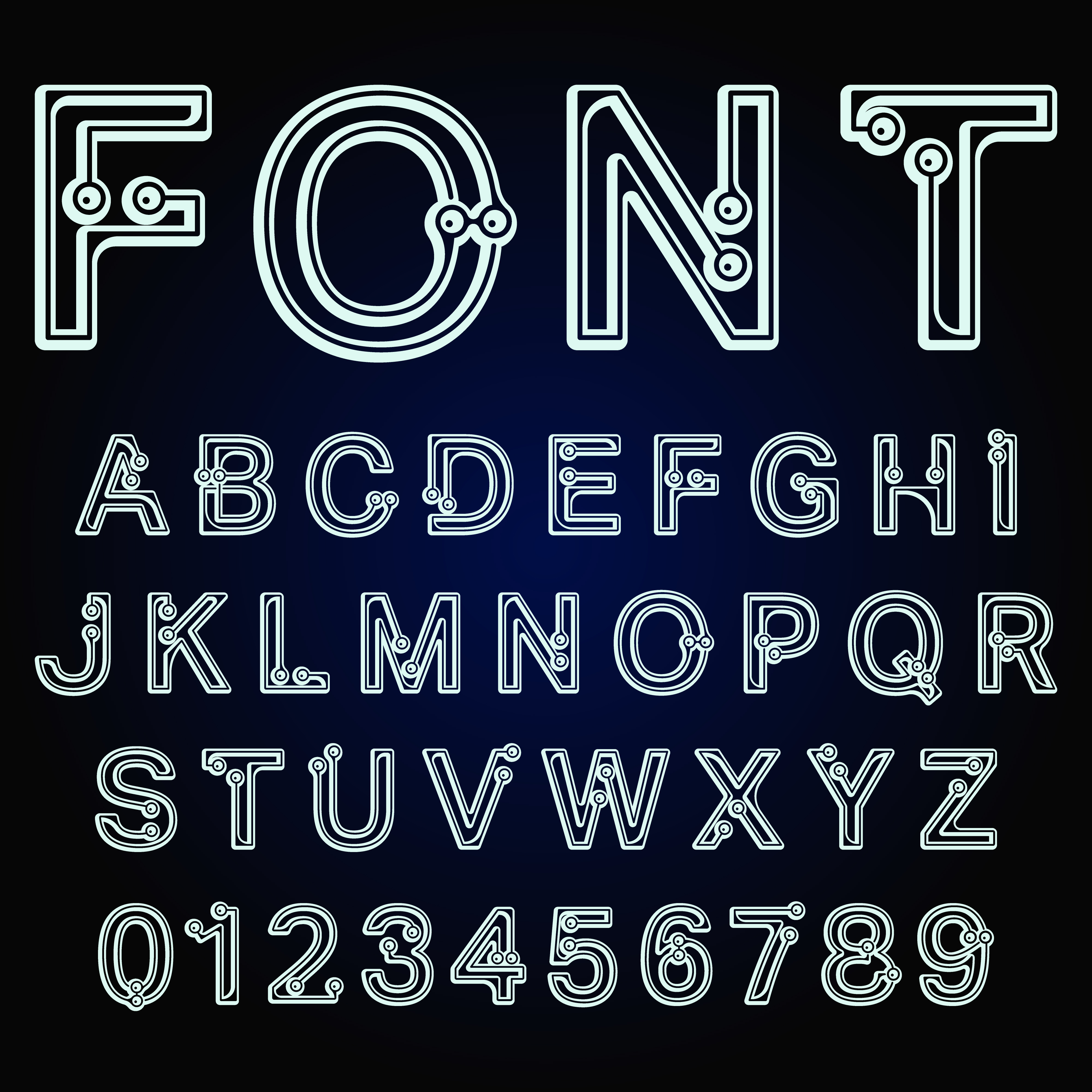 Dots font alphabet 680690 Download Free Vectors, Clipart