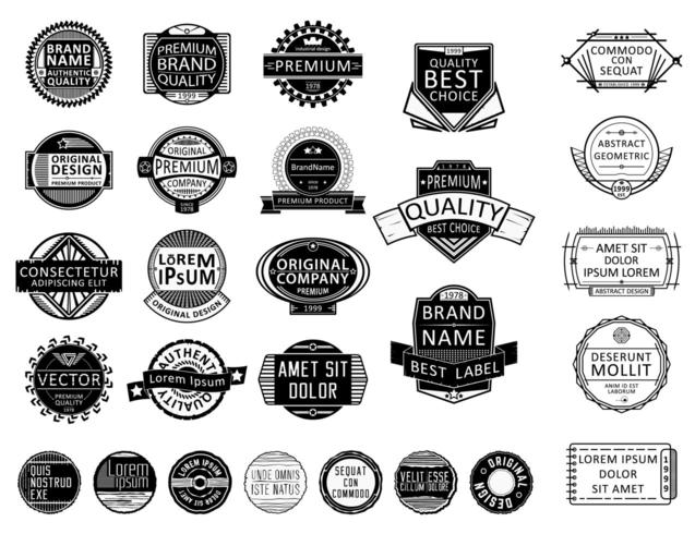 Collection of badge stamps  vector