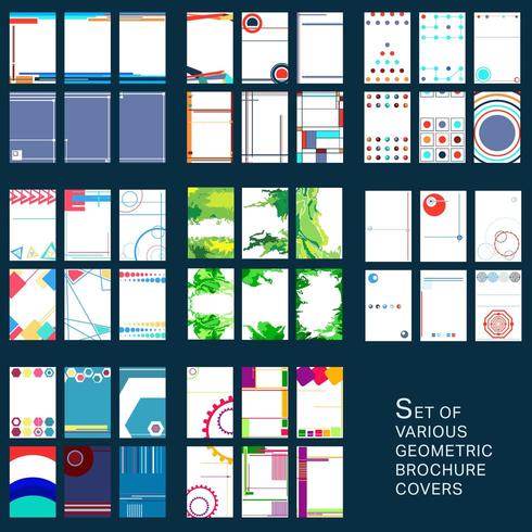 Geometric design covers for brochure vector