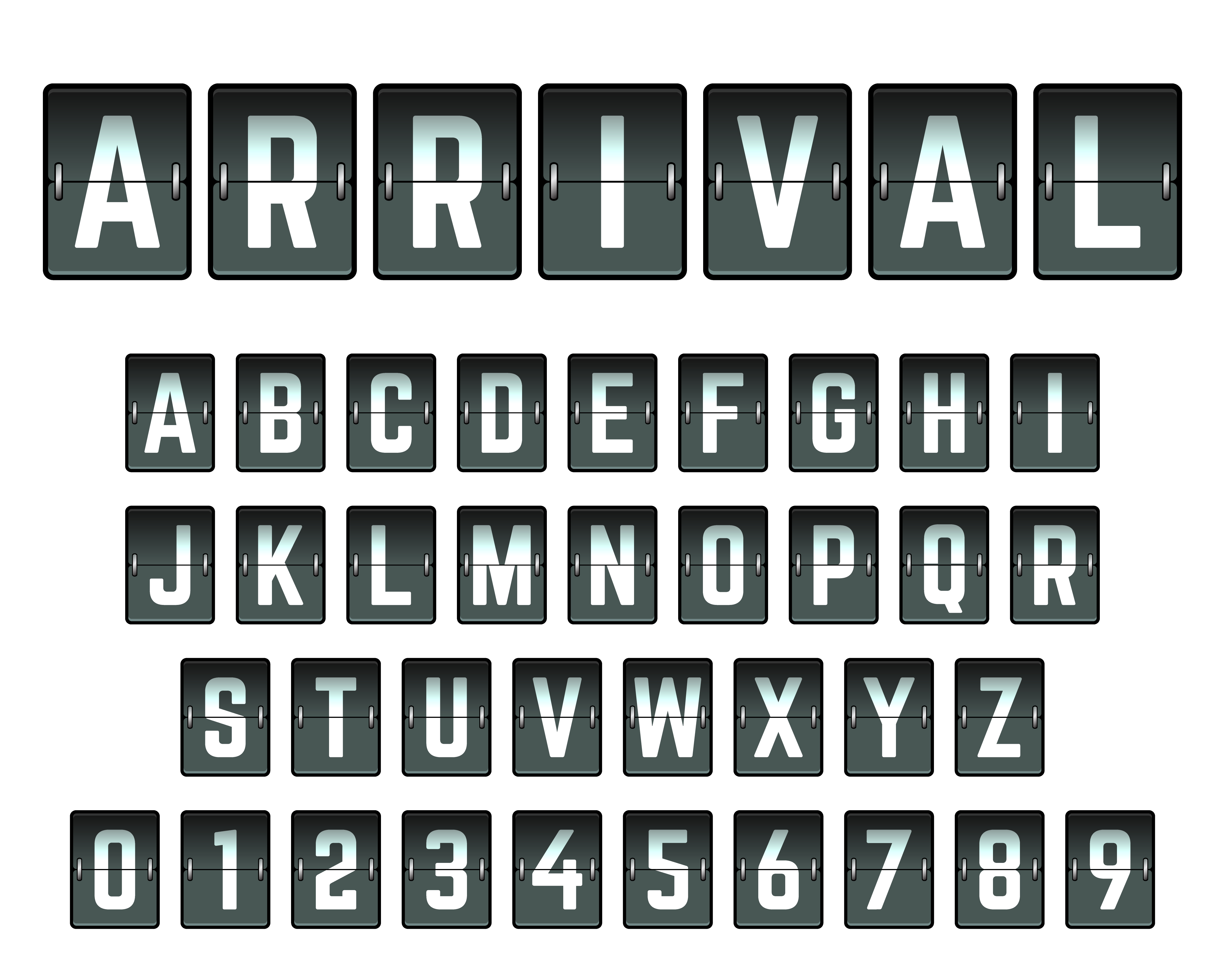 Flip Card Alphabet font template 680699 Vector Art at Vecteezy