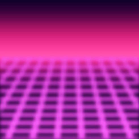 Retro perspective grid background vector