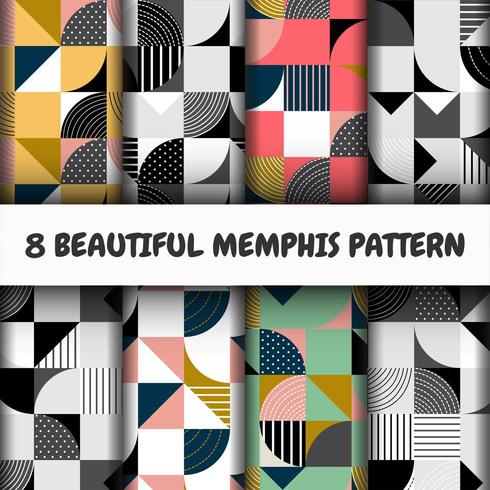 Seamless modern pattern set vector