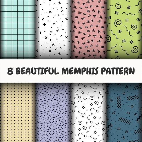 Conjunto de patrones de Memphis vector