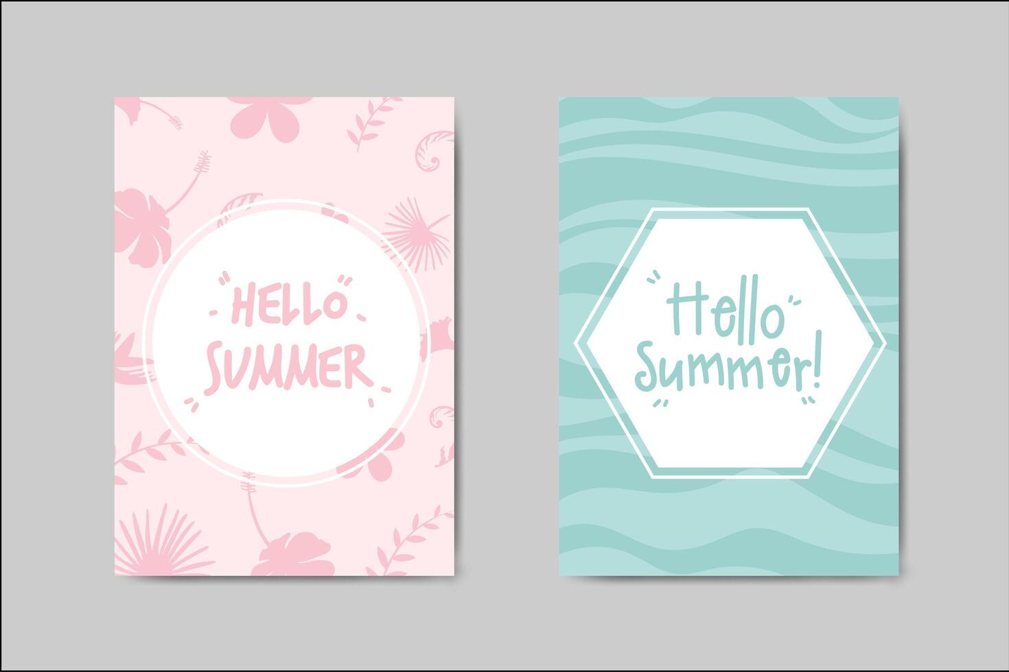 Beautiful Summer Card lettering card vector