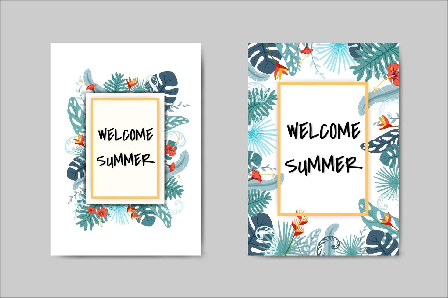 Beautiful Summer Card lettering card vector