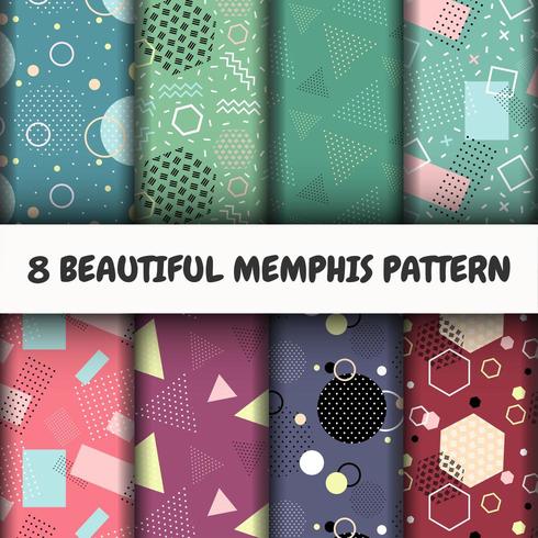 Memphis pattern set vector