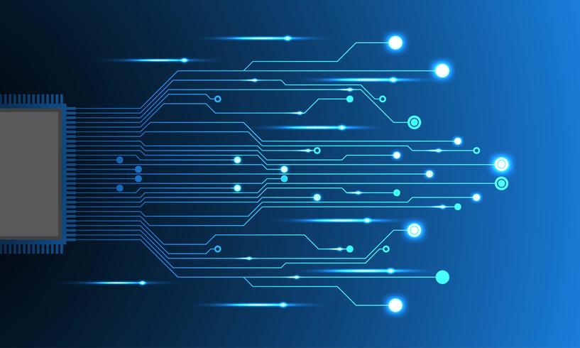 Futuristic electronic circuit  vector