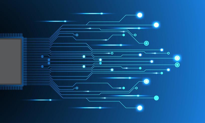 Futuristic electronic circuit  vector