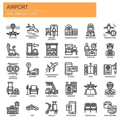 Airport Perfect Icons vector