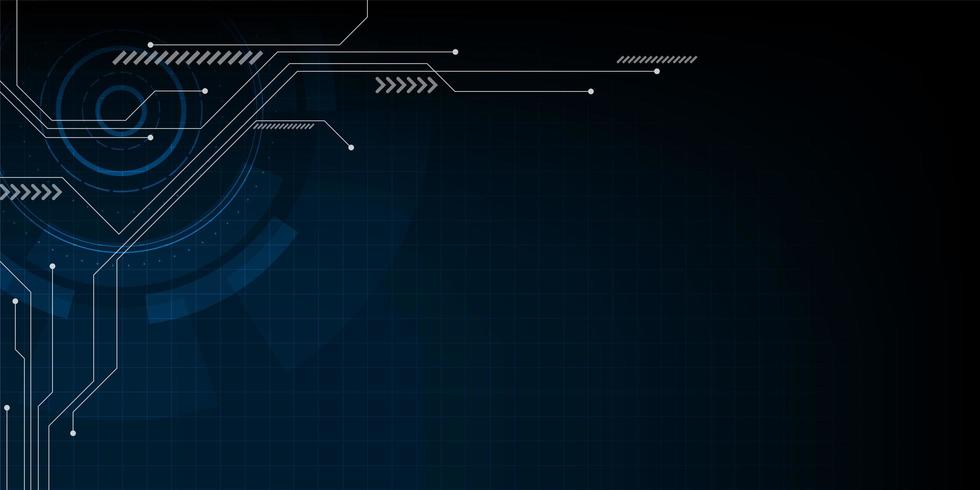 Abstract tech lines corner display frame  vector