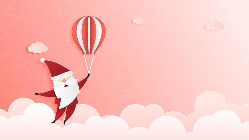 Christ celebration background with Santa Claus vector