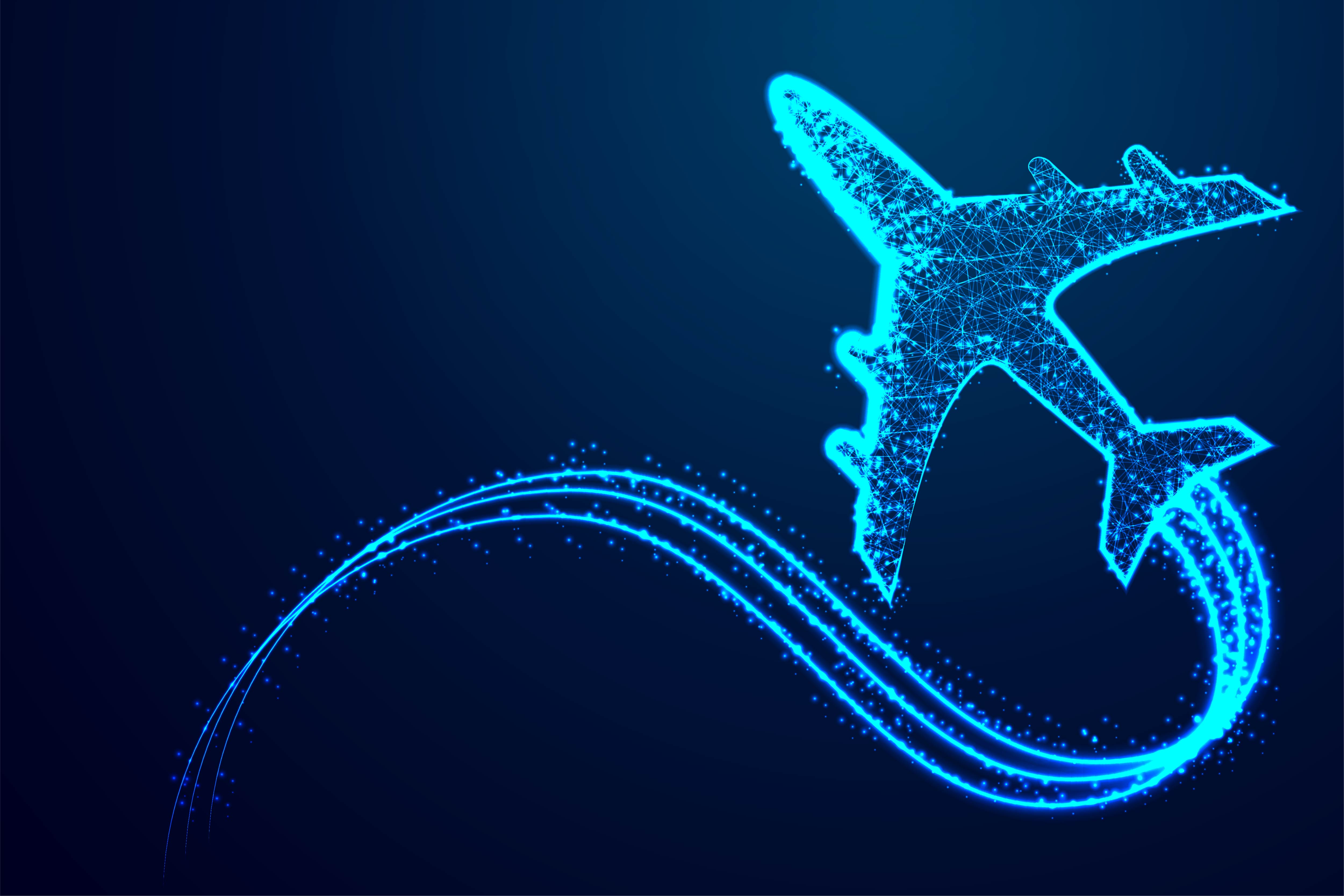 Flying airplane 3d polygonal 681172 Vector Art at Vecteezy