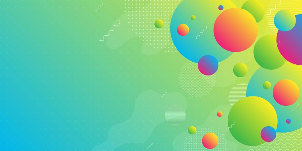 Bright neon background with colorful gradient shapes  vector