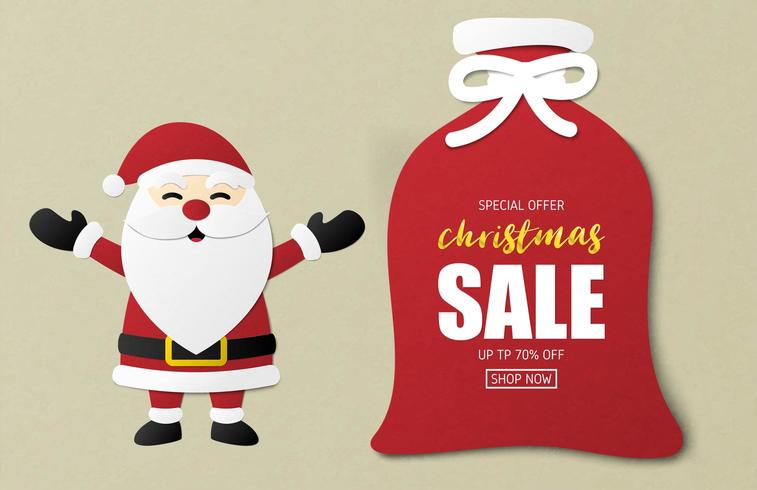 Christmas sale banner design  vector