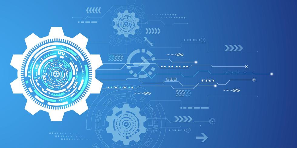 Abstract blue technology digital background  vector
