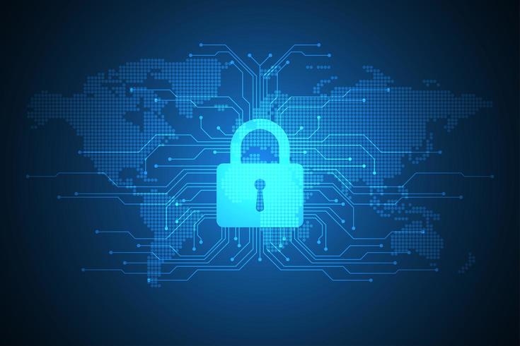 Tech lock on digital world map display 681330 - Download Free Vectors, Clipart Graphics & Vector Art