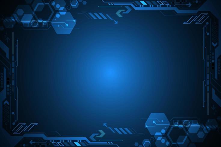 Futuristic digital glowing tech frame  vector